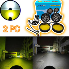 2 Pcs Set HJG 7 SMD Floodlight 140 Watt Cree SMD With Yellow Fog Covers And Bar Light