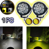 1 Pc HJG 9 SMD Floodlight 180 Watt Cree SMD With Yellow Fog Covers And Wiring Bar Light