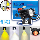 1 Pc HJG Eagle Style Fog Light Spotlight Lens Yellow-White Beam For Bikes