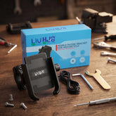 HJG Heavy Duty 360 Bike Metal Mobile Holder With Charging 2A Port In Premium Quality