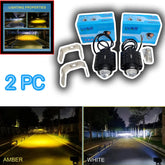 2 Pcs Set HJG L99 Fog Light With Dual Color For All Bikes-Cars