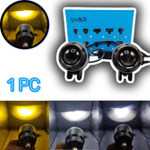 1 Pc HJG Projector Sharoud Cut Lens Light With Dual Color High/Low Shutter