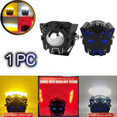 1 Pc HJG Transformer Style Fog Light With Dual Color And Devil Eye Function