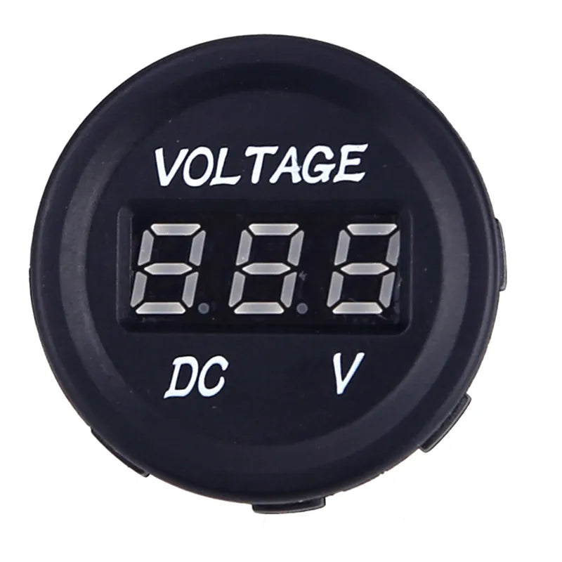 Universal Round Voltmeter Ammeter with Led Digital Panel, Monitor For Car 1 Pc