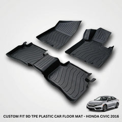 Honda Civic 2016 Model Heavy Duty All-Weather TPE Car Floor Mats in Premium Quality