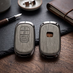 Honda Civic 2022-2026 Model Elite Series Metallic Car Key Case Luxury Zinc Alloy Protection Case(Grey)