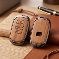 Honda Civic 2022-2026 Model Elite Series Metallic Car Key Case Luxury Zinc Alloy Protection Case(Brown)