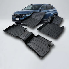 Hyundai Tucson Hybrid Heavy Duty All-Weather TPE Car Floor Mats in Premium Quality