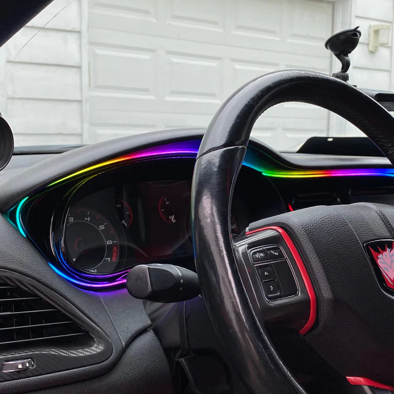 Car Dashboard Interior Light Dynamic Colour EL Wire With Mobile Operated And Remote Control