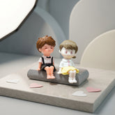 1 Pc Universal Cute Romantic Character Sitting On The Bench Decoration Accessories For Car