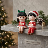 1 Pc Universal Cute Romantic Christmas Couple Character Decoration Accessories For Car