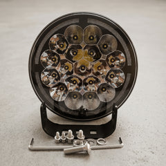 Nakamoro Premium Series R03 Model 9 Inch Round LED Floodlight With White/Amber Drl
