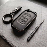 Honda Civic Rebirth 2012-2015 Model Elite Series Metallic Car Key Case Luxury Zinc Alloy Protection Case(Black)