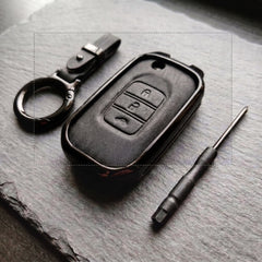 Honda Civic Rebirth 2012-2015 Model Elite Series Metallic Car Key Case Luxury Zinc Alloy Protection Case(Black)