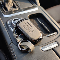 Honda City Aspire 2022-2025 Model Elite Series Metallic Car Key Case Luxury Zinc Alloy Protection Case(Grey)