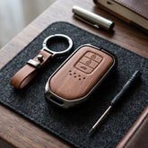Honda City Aspire 2022-2025 Model Elite Series Metallic Car Key Case Luxury Zinc Alloy Protection Case(Brown)