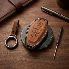 Jetour X70 Model Elite Series Metallic Car Key Case Luxury Zinc Alloy Protection Case(Brown)