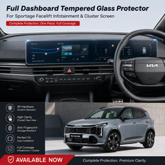 Kia Sportage Facelift 2026 Model Transparent Car LCD Screen And Speedometer Glass Protector In Premium Quality