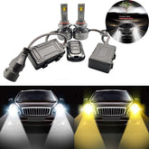 LIUHAWK H11 Dual Color Original 85W LED Light With Flasher And Remote For Car 2 Pcs Set