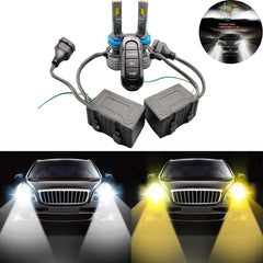 LIUHAWK 9005 Dual Color Original 85W LED Light With Flasher And Remote For Car 2 Pcs Set