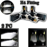 LIUHAWK LED Headlight Bulb Original H4 100 Watts 2 Pcs Set