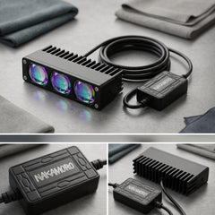 Nakamoro High-Power 3 Lens LED Projector Auxiliary Light With Dual Color Universal Fit For Off Road Vehicles