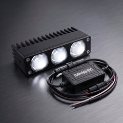 Nakamoro High-Power 3 Lens LED Projector Auxiliary Light With Dual Color Universal Fit For Off Road Vehicles