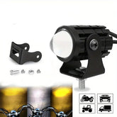 1 Pc Mini Driving Fog Lights, Motorcycle Auxiliary Spot Lights High Low Beam White / Yellow