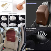 Universal Back Rest Cushion for Pain Relief Premium Quality Memory Foam For Car Seat 1 Pc(Brown)