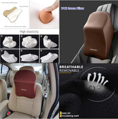 Universal Back Rest Cushion for Pain Relief Premium Quality Memory Foam For Car Seat 1 Pc(Brown)