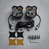 Nakamoro Premium Series C02 Model 5 Inch Round LED Floodlight With White/Amber Drl 2 pcs Set