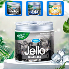 Pack Of 3 Jello Air Freshener 3 Flavor Black Ice, New Car & Vanilla Perfume For Car