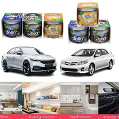 Pack Of 3 Jello Air Freshener 3 Flavor Black Ice, New Car & Vanilla Perfume For Car