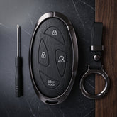 Elantra New Elite Series Metallic Car Key Case Luxury Zinc Alloy Protection Case(Black)