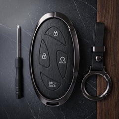 Elantra New Elite Series Metallic Car Key Case Luxury Zinc Alloy Protection Case(Black)
