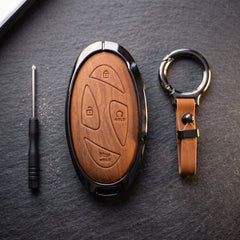 Elantra New Elite Series Metallic Car Key Case Luxury Zinc Alloy Protection Case(Brown)