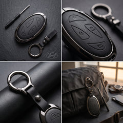 Tucson New Elite Series Metallic Car Key Case Luxury Zinc Alloy Protection Case(Black)
