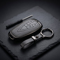 Oshan X7 Elite Series Metallic Car Key Case Luxury Zinc Alloy Protection Case(Grey)