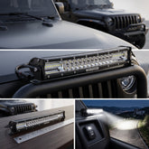Dual Color Bar Light Tri-Row Slim 12 Inch 120 Watt