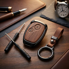 Honda Civic Reborn Elite Series Metallic Car Key Case Luxury Zinc Alloy Protection Case(Brown)