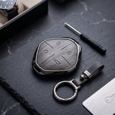 Jetour Dashing Elite Series Metallic Car Key Case Luxury Zinc Alloy Protection Case(Grey)