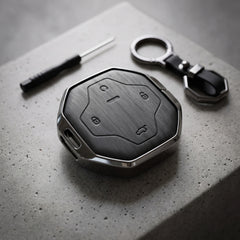 Jetour T2 Elite Series Metallic Car Key Case Luxury Zinc Alloy Protection Case(Black)