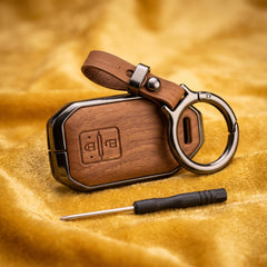 Suzuki Fronx 2026 Model Elite Series Metallic Car Key Case Luxury Zinc Alloy Protection Case(Brown)