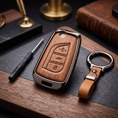 Corolla 2015 Grandy Model Elite Series Metallic Car Key Case Luxury Zinc Alloy Protection Case(Brown)