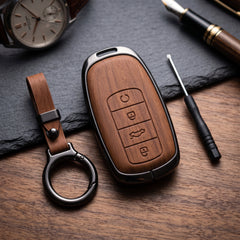 Tiggo 8 Elite Series Metallic Car Key Case Luxury Zinc Alloy Protection Case(Brown)