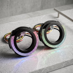 Universal Angel Eye Crystal Shroud Ring 2.5 Inch APP Control RGB LED for Car Headlight In Premium Quality 2 Pcs Set