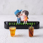 1 Pc Universal Cute Kissing Couple Character Decoration Accessories For Car