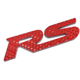 RS Metal Logo In Premium Quality 1 PC RED