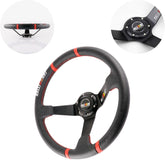 Rallyart PVC Leather Deep Dish Tuning Drift Sports Steering Wheel