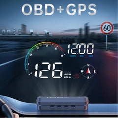 1 Pc Universal M24 OBD2+GPS Head Up Display HUD Gauge Car Digital Speedometer RPM Water Temperature Voltage